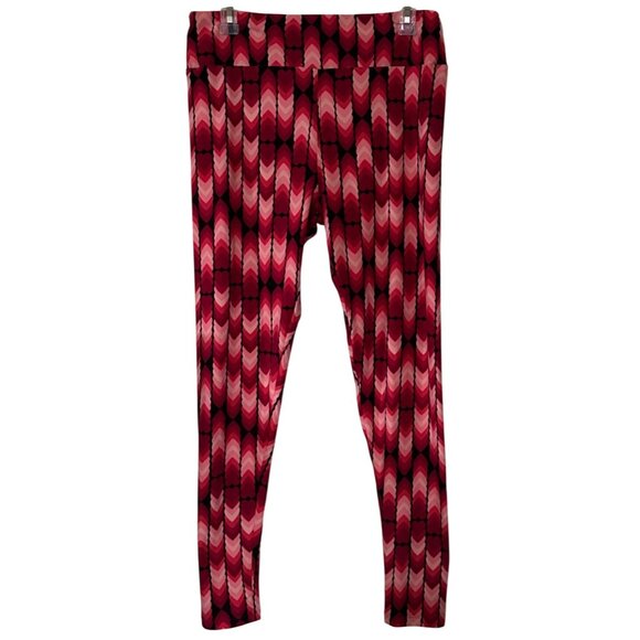 LuLaRoe Tall & Curvy Heart Leggings Polyester Blend Women's Waist Size 30/32" - Picture 2 of 11